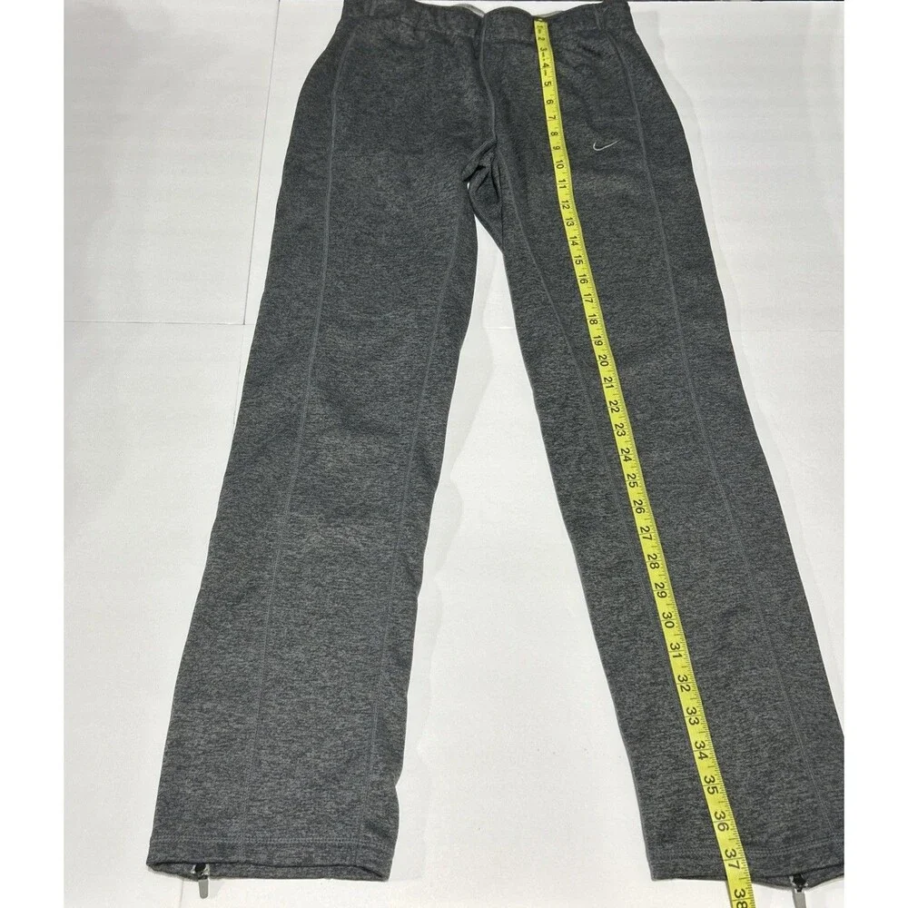 Nike Men’s XS Therma-Fit Thermal Pants Gray Fleece Training Sweatpants Ankle Zip